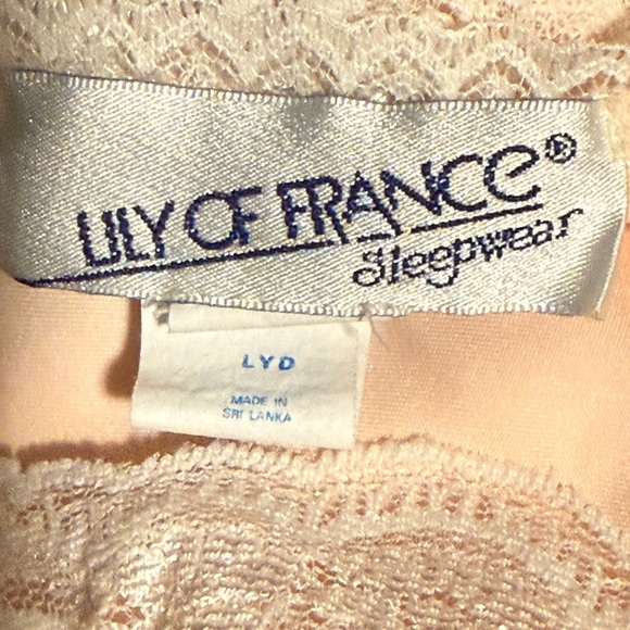 Lily of France Vintage 70s Nightgown Lace Detail Lingerie Peach Size Medium - Picture 8 of 10